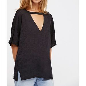 Free People Jordan black tee size small